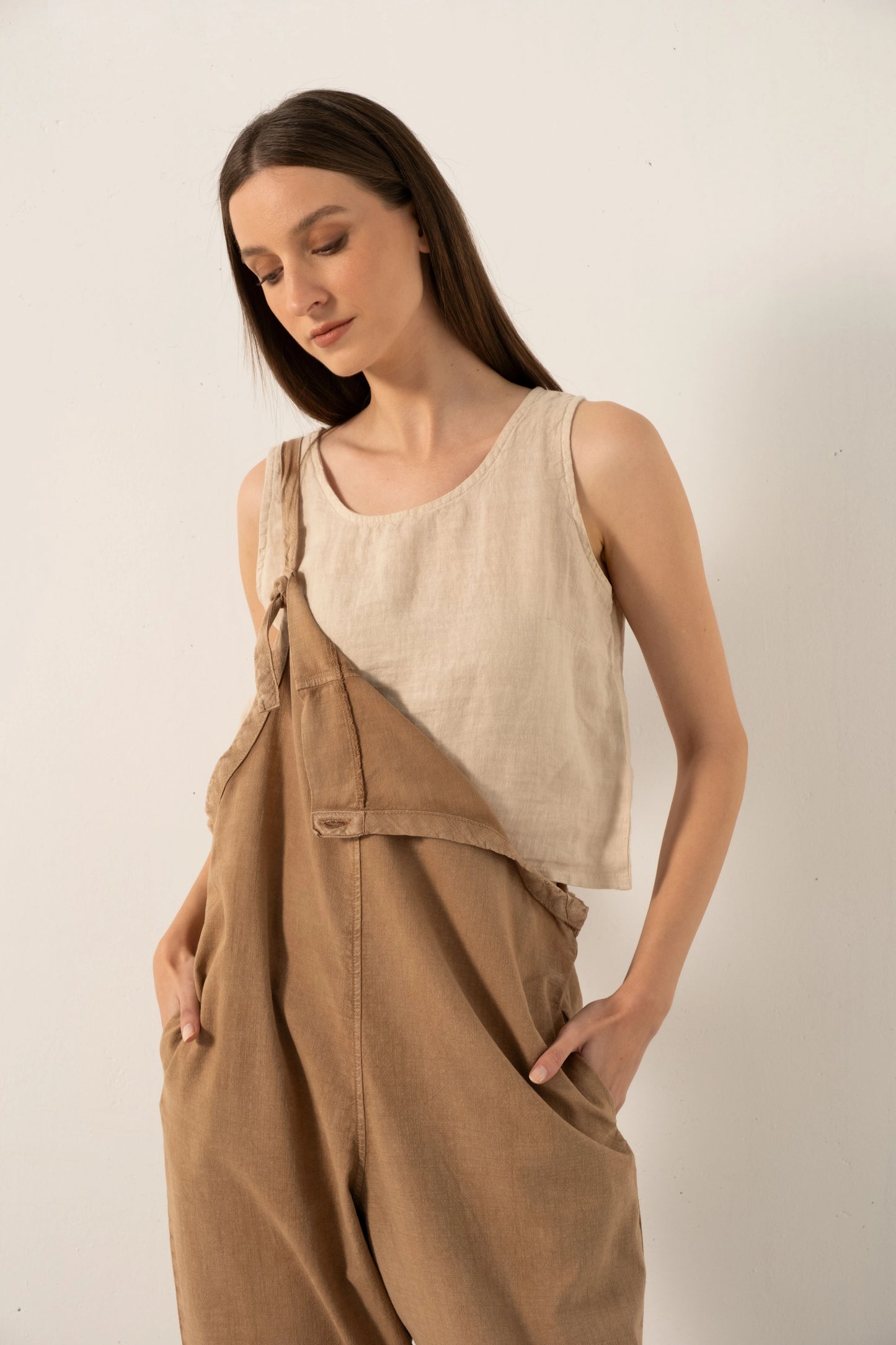 COTTON OLIVE GROVE JUMPSUIT