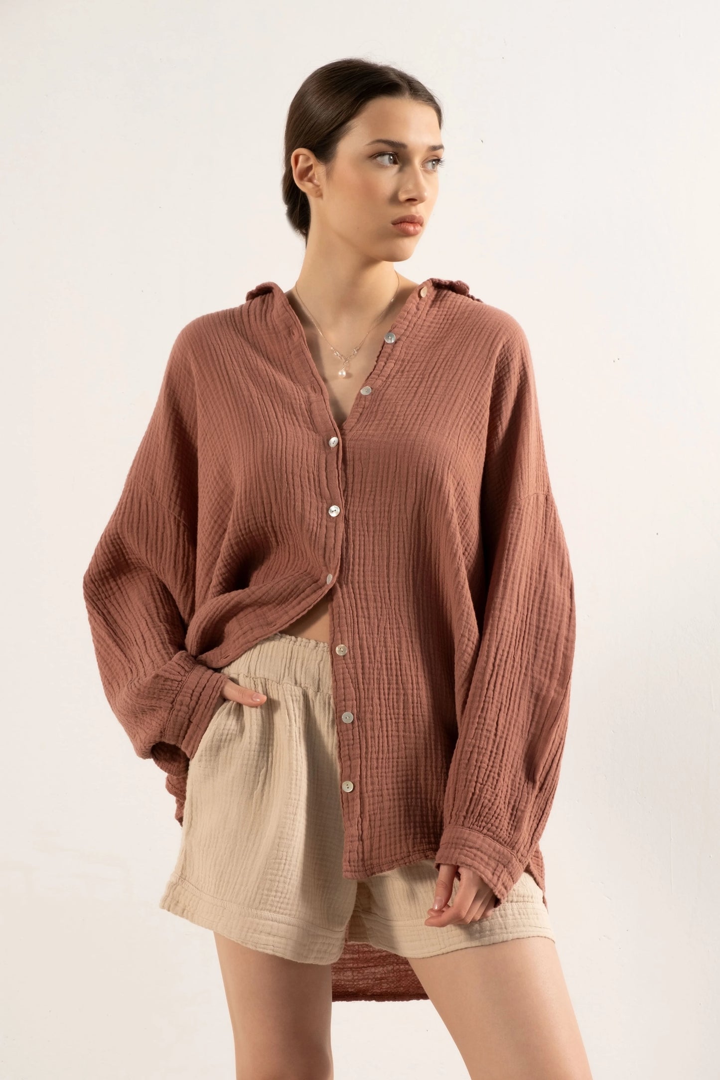 MUSLIN OVERSIZE SHIRT