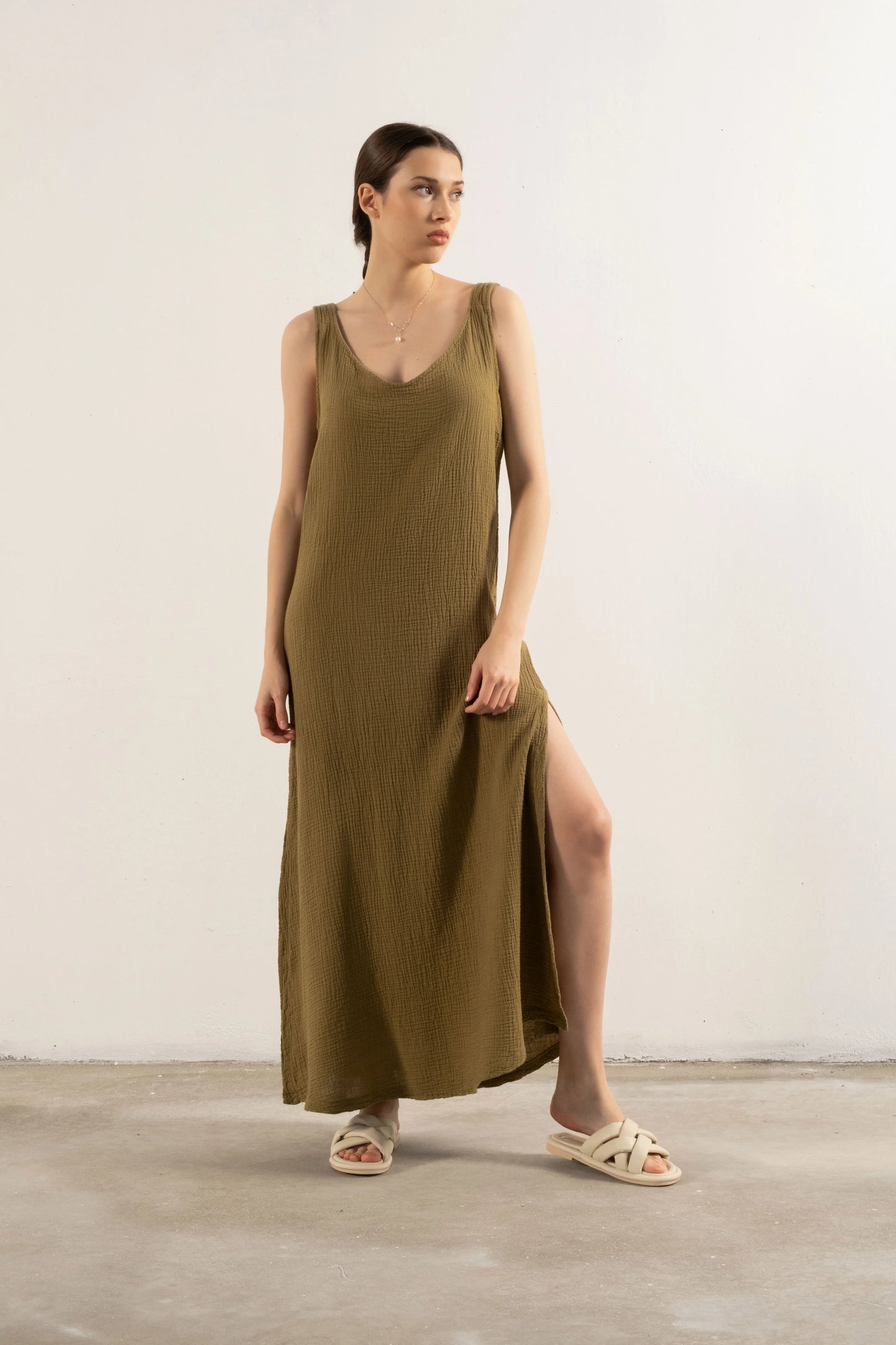 MUSLIN TANK MAXI DRESS