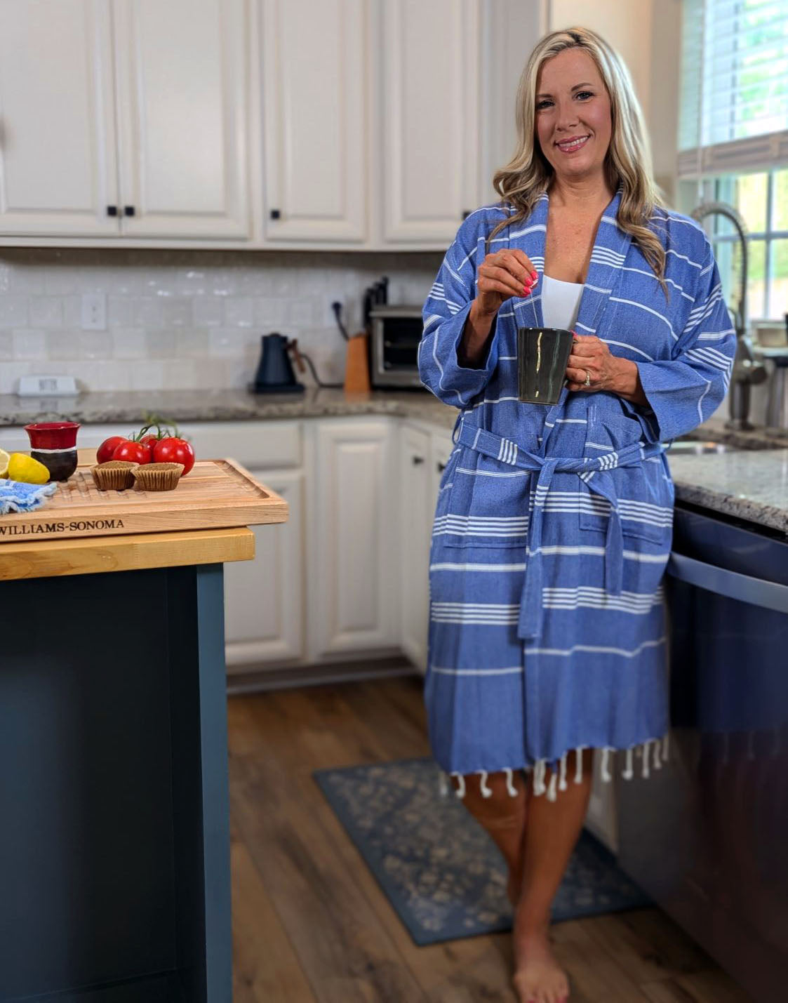 CLASSIC STRIPE TURKISH BATHROBE