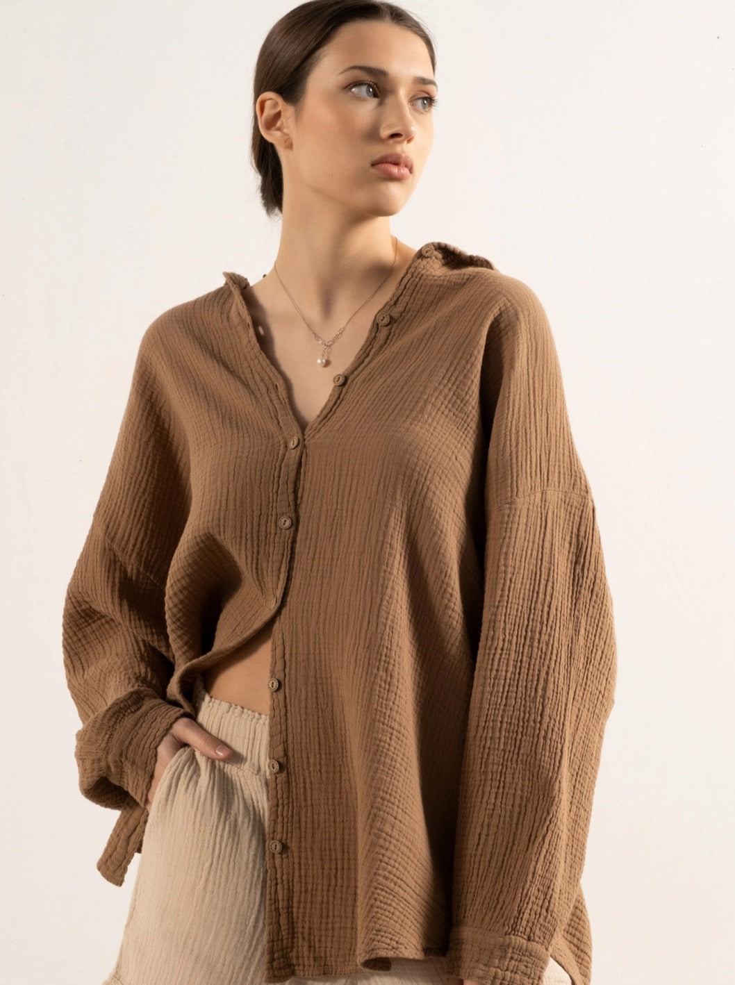 MUSLIN OVERSIZE SHIRT