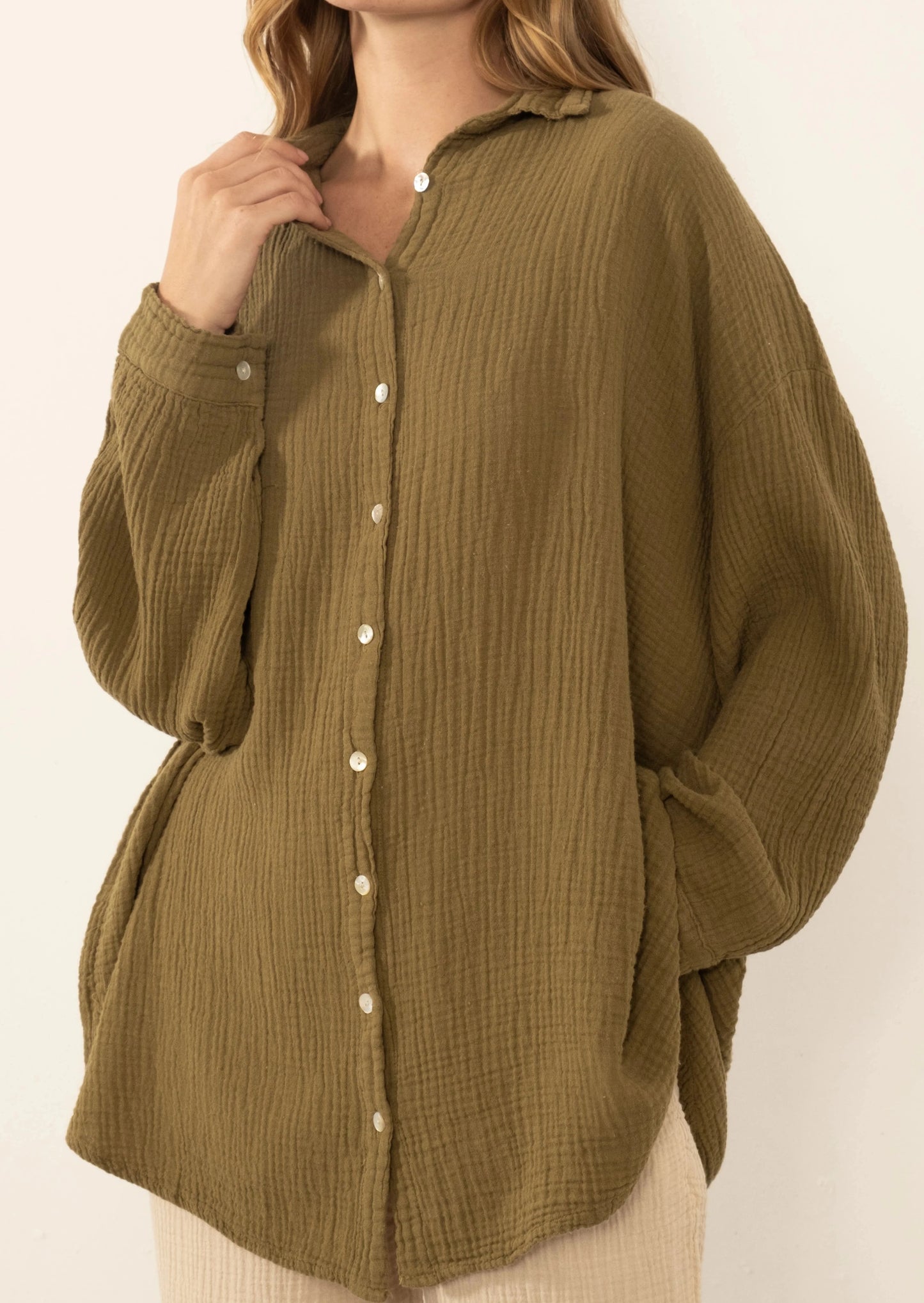 MUSLIN OVERSIZE SHIRT