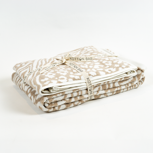 Turkish Cotton Safari Print Plush Towel