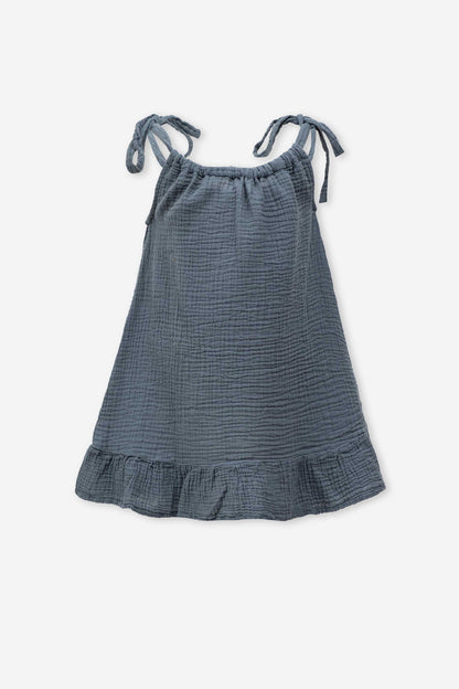 Kids Muslin Shoulder Tie Dress