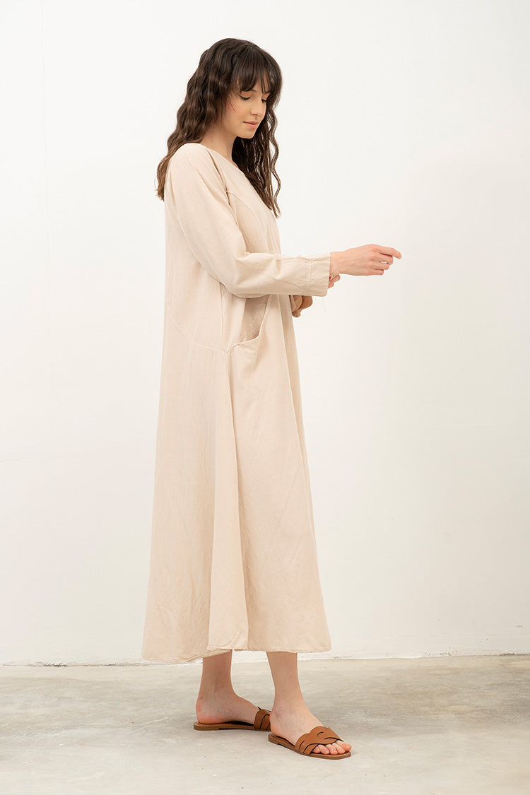 Cupped Cotton Maxi Boho Dress