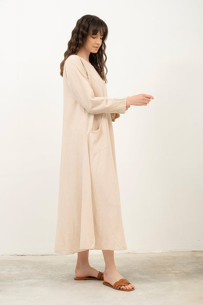 Cupped Cotton Maxi Boho Dress