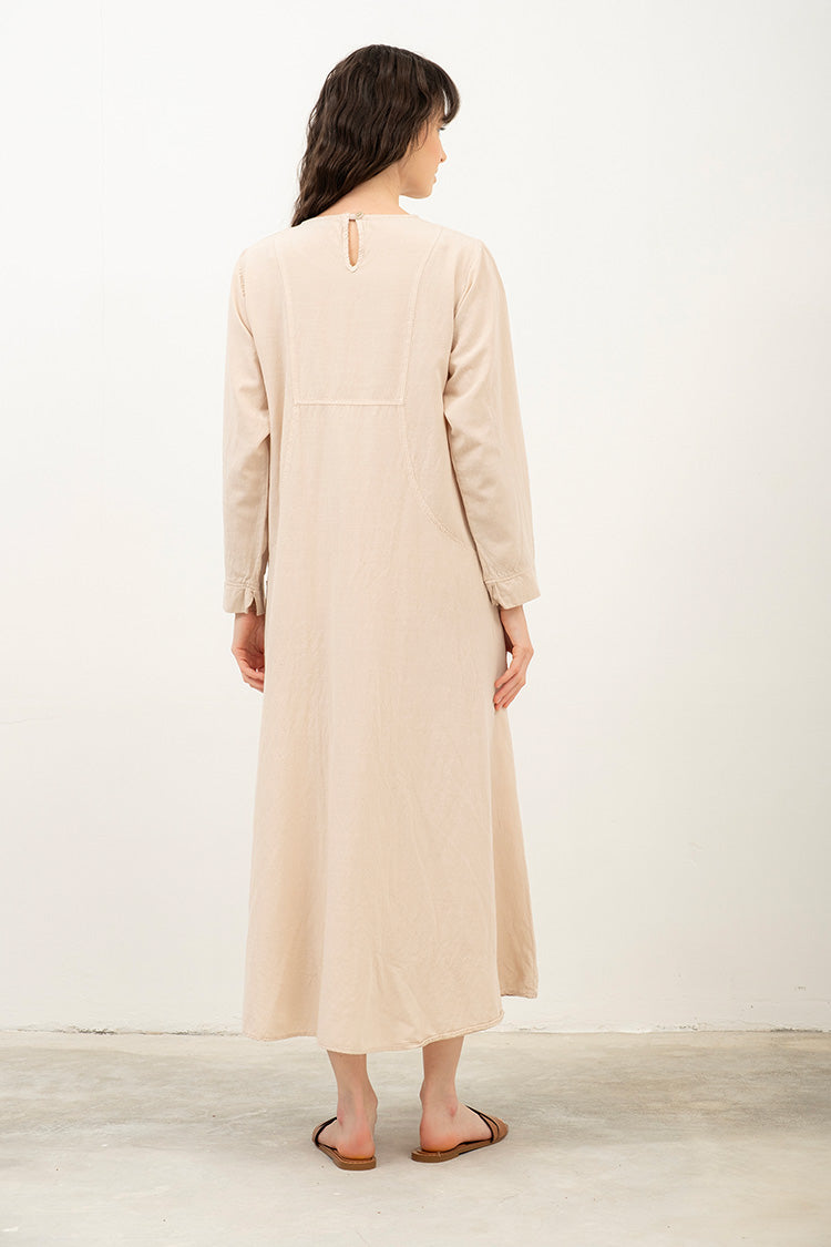 Cupped Cotton Maxi Boho Dress