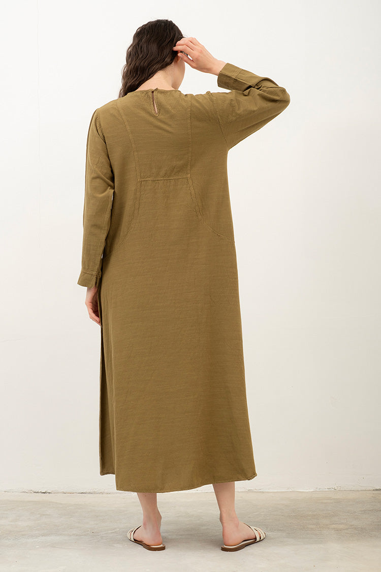 Cupped Cotton Maxi Boho Dress