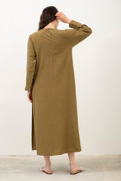 Cupped Cotton Maxi Boho Dress