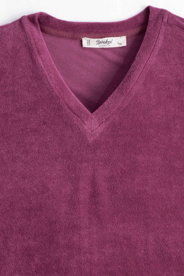 Terry Modal V Neck T-Shirt