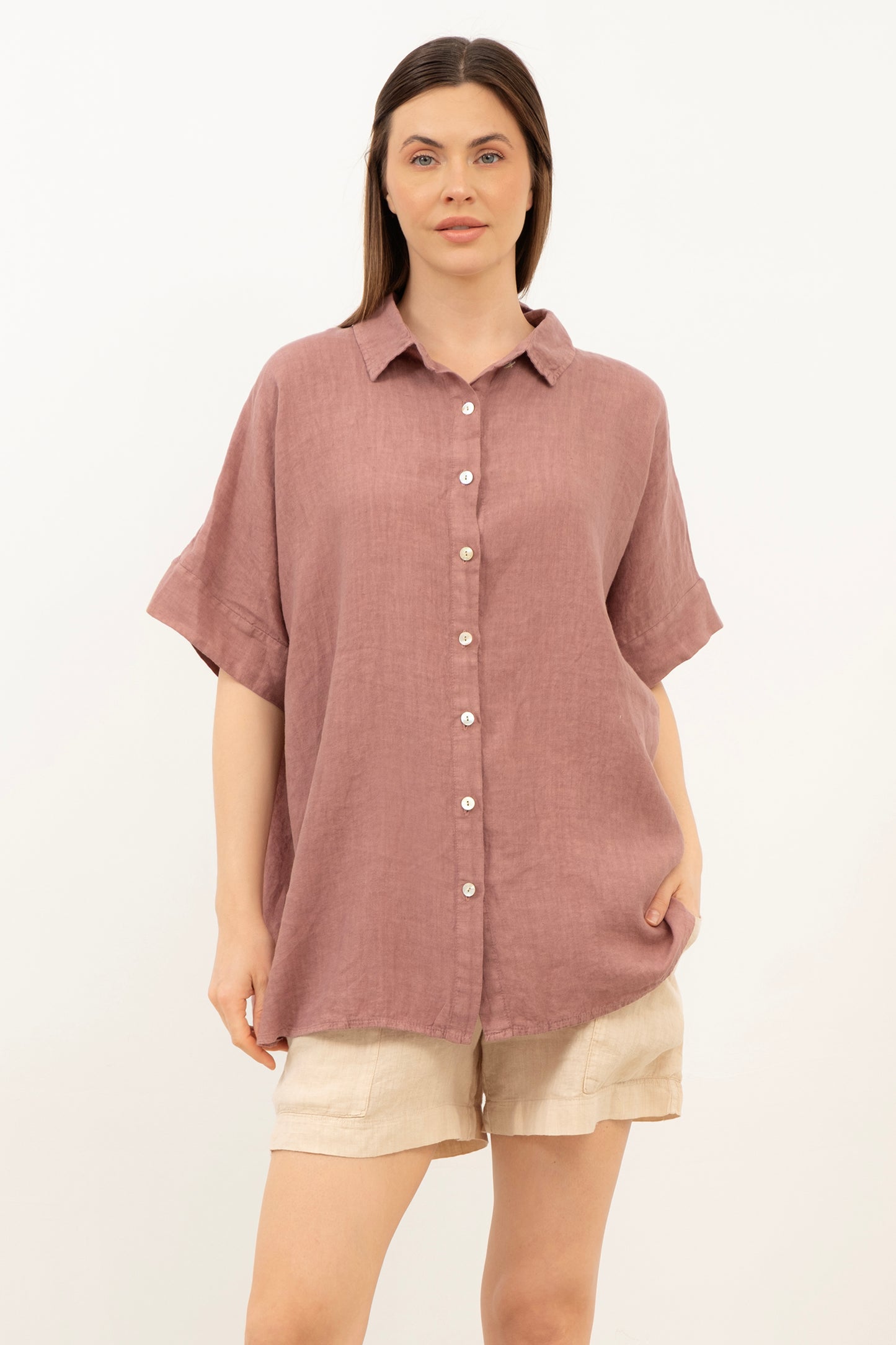 SHORT SLEEVE LINEN SHIRT