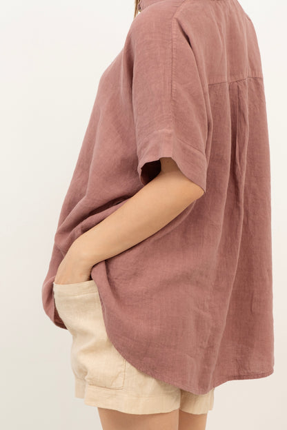 SHORT SLEEVE LINEN SHIRT