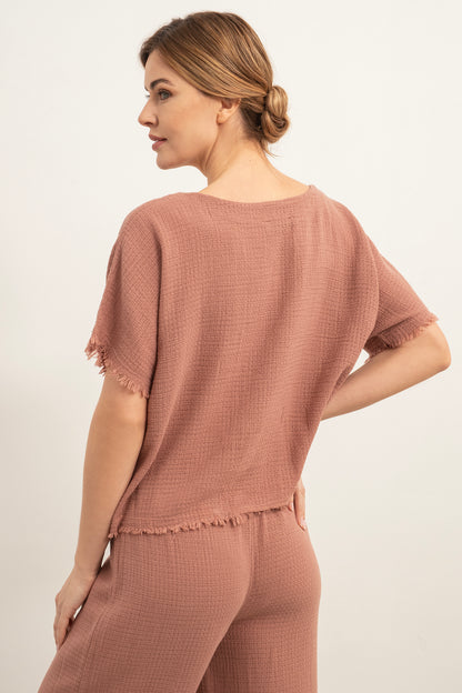 BAT SHORT SLEEVE COTTON TOPS