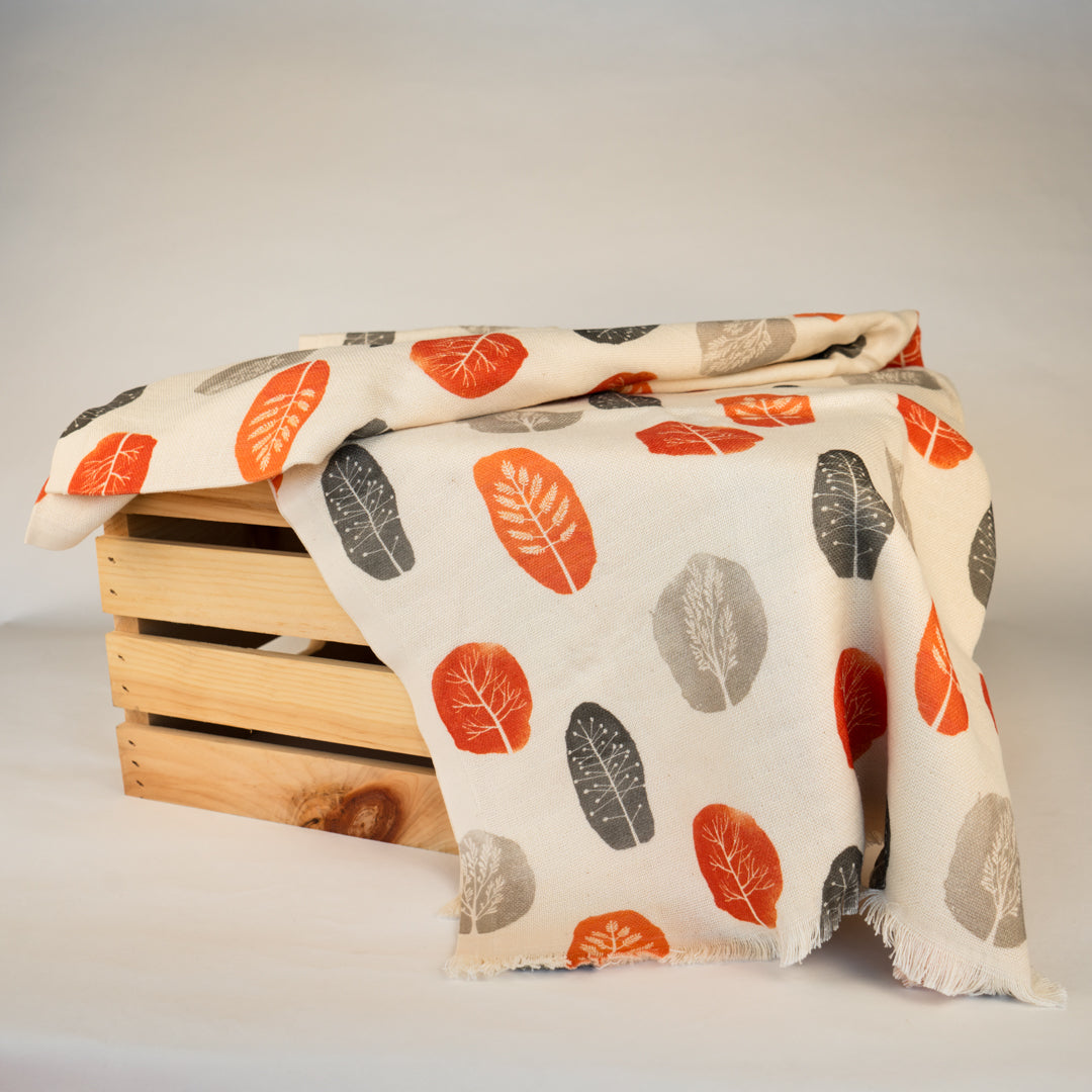 Muslin Leaf Printed Peshtemal Towel