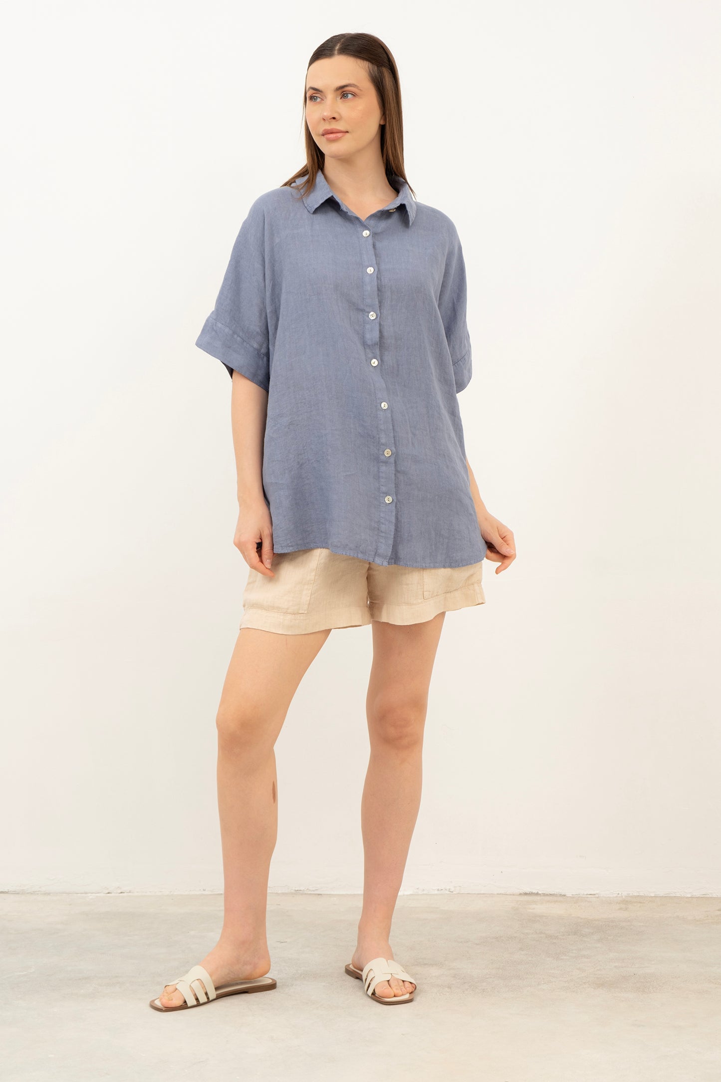 SHORT SLEEVE LINEN SHIRT