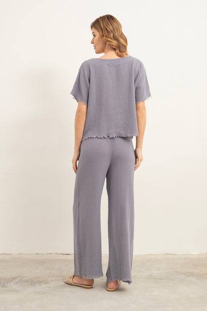 BAT SHORT SLEEVE COTTON TOPS