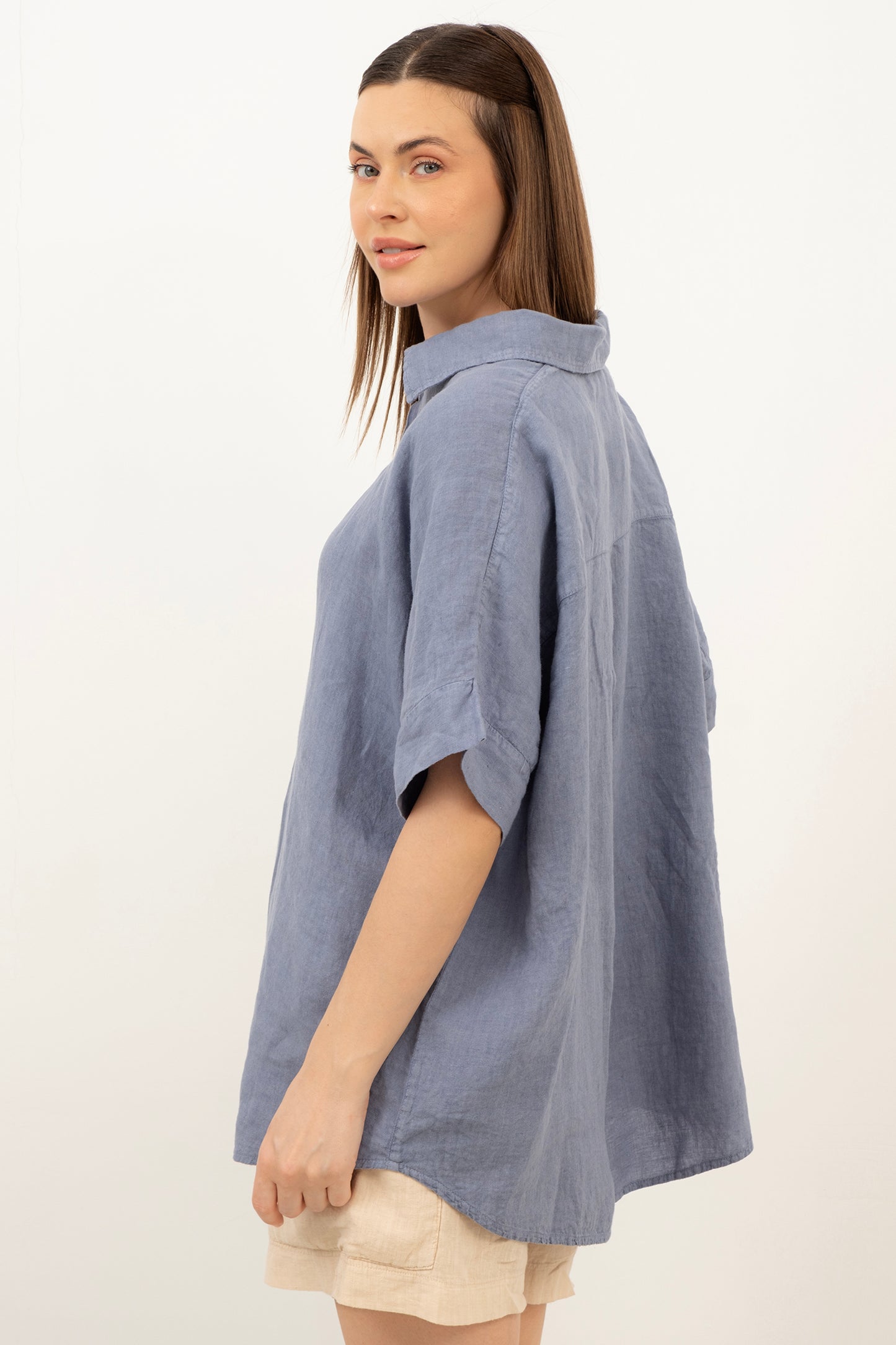 SHORT SLEEVE LINEN SHIRT