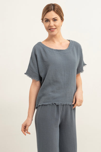 BAT SHORT SLEEVE COTTON TOPS