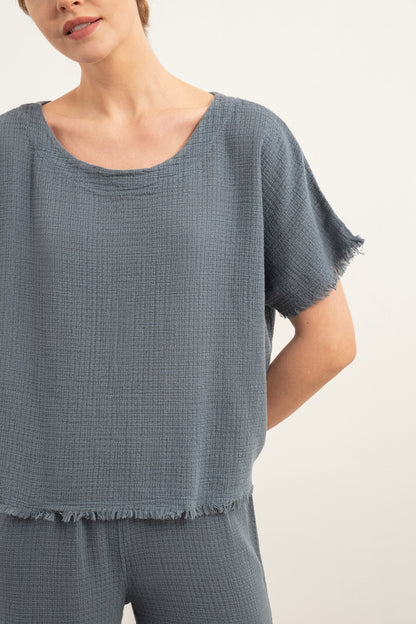 BAT SHORT SLEEVE COTTON TOPS