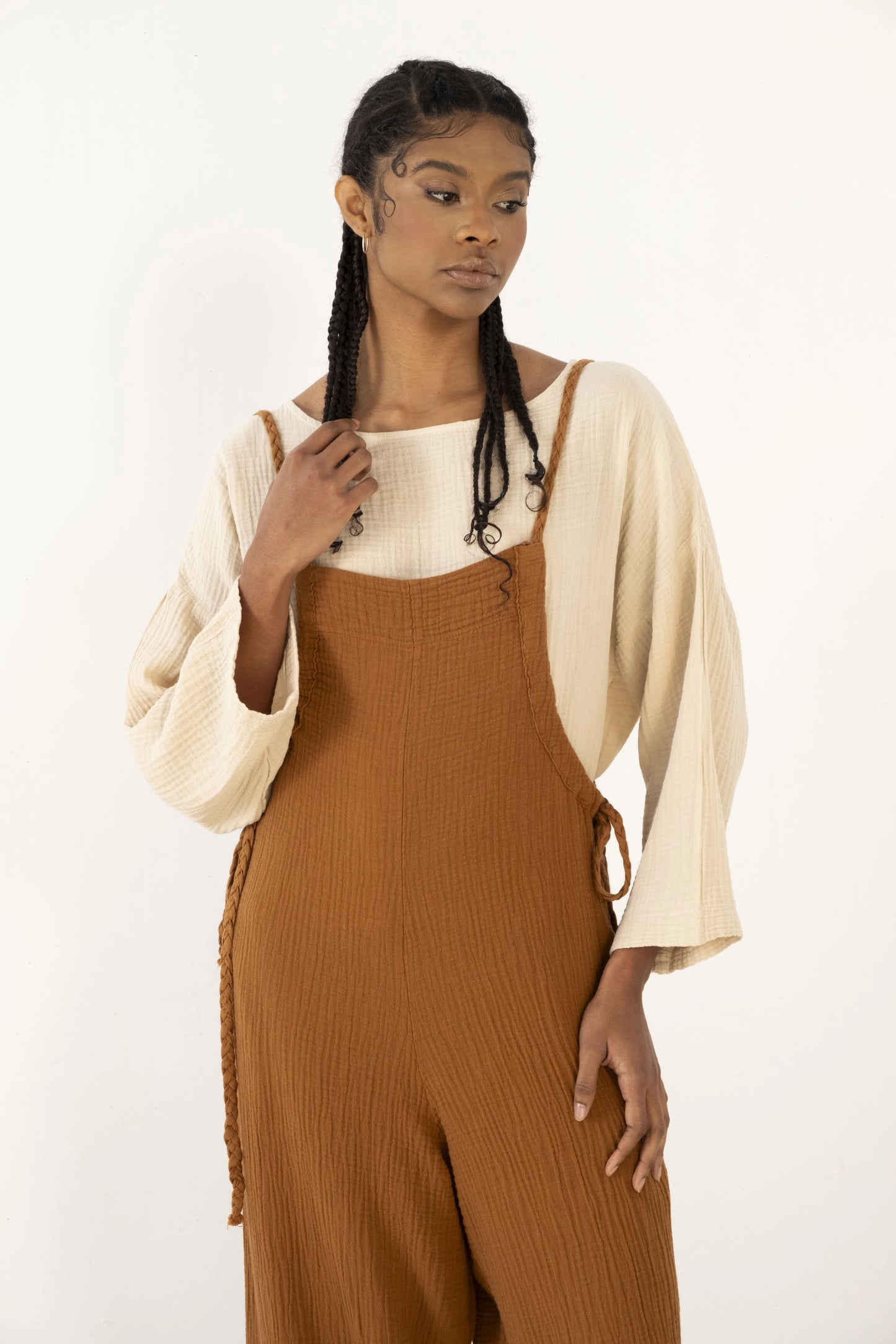 MUSLIN THIN STRAP JUMPSUIT