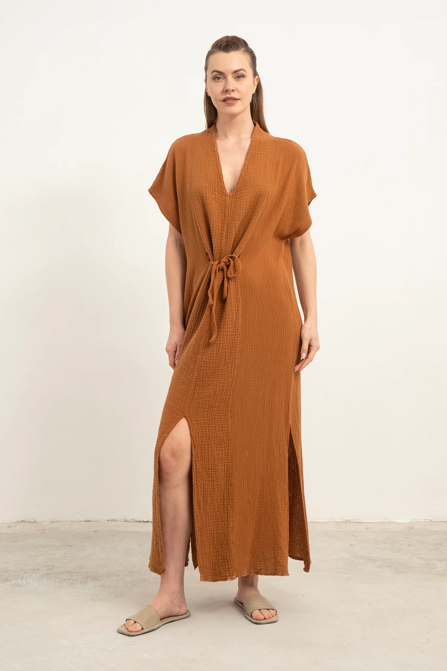 MUSLIN CUPPED DRESS