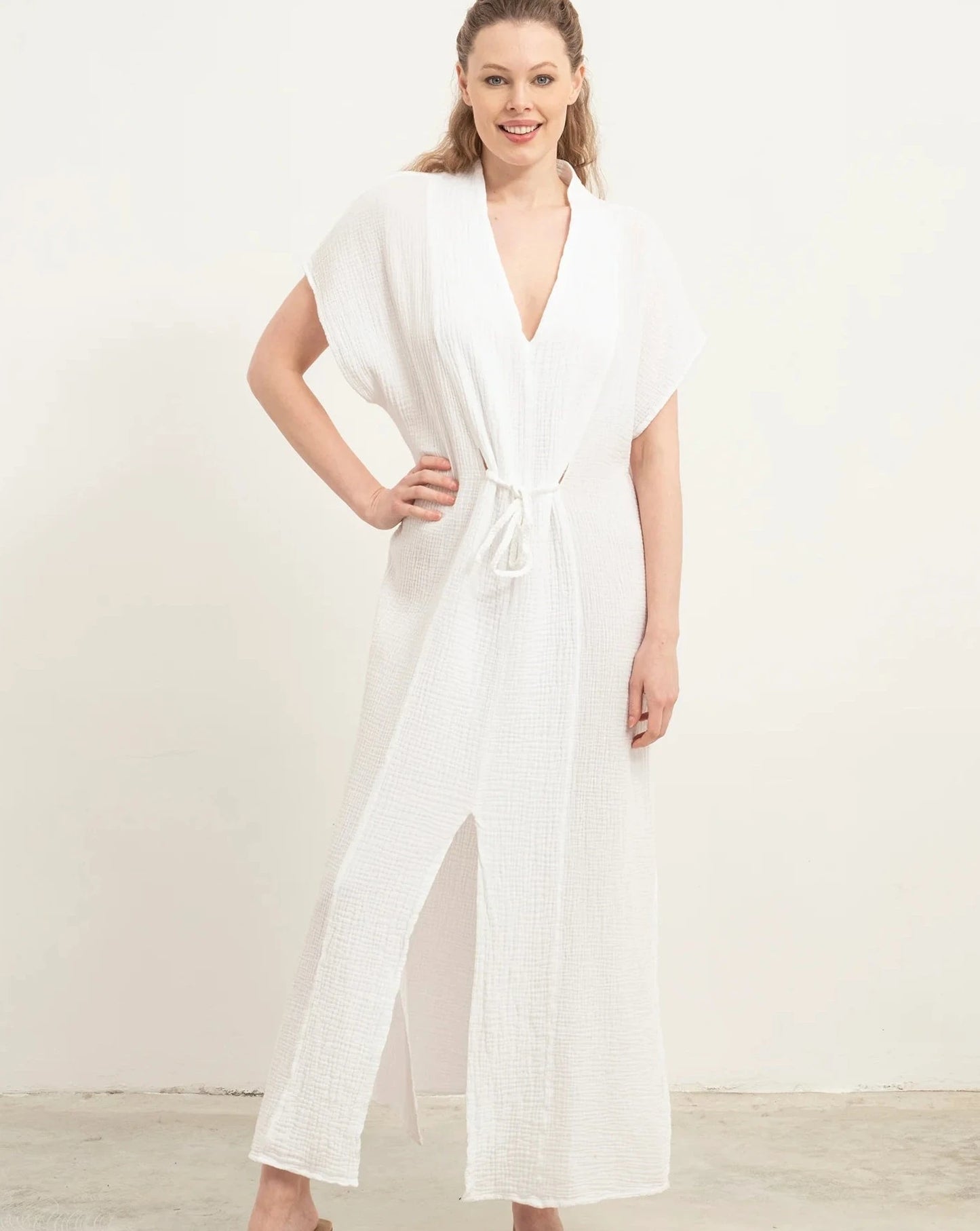 MUSLIN CUPPED DRESS