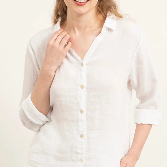PURE LINEN SHIRT WHITE