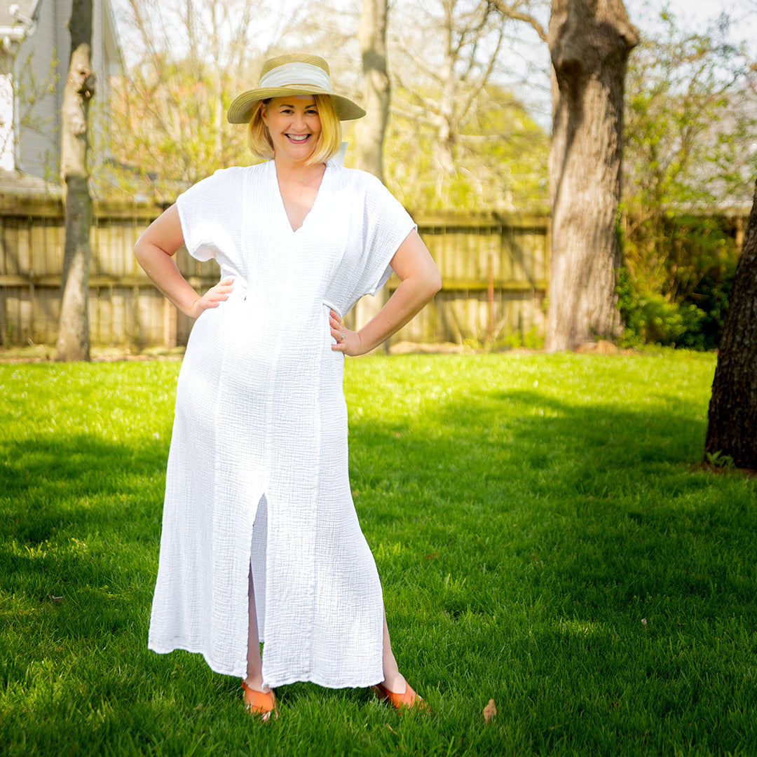 MUSLIN CUPPED DRESS