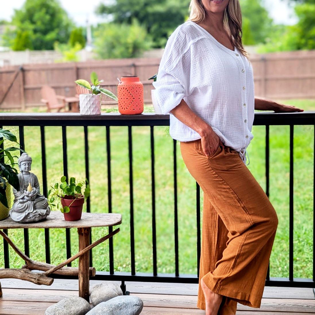 RELAXED FIT COTTON PANTS