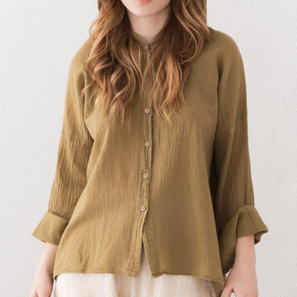 Cotton Hooded Voile Shirt